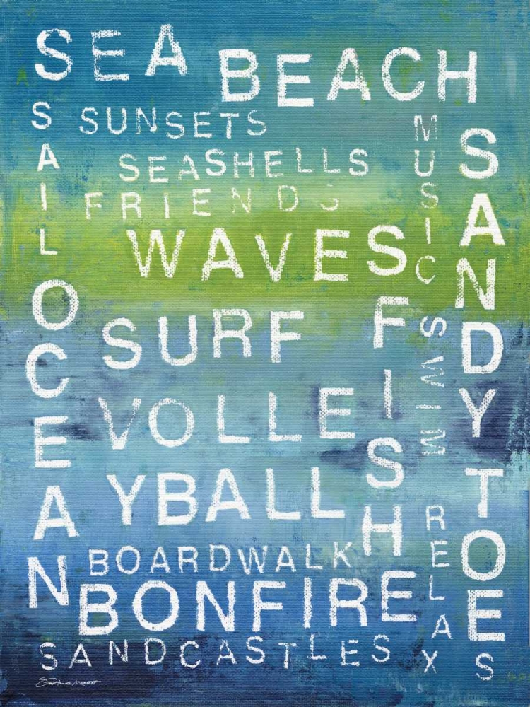 Beach Words art print by Stephanie Marrott for $57.95 CAD