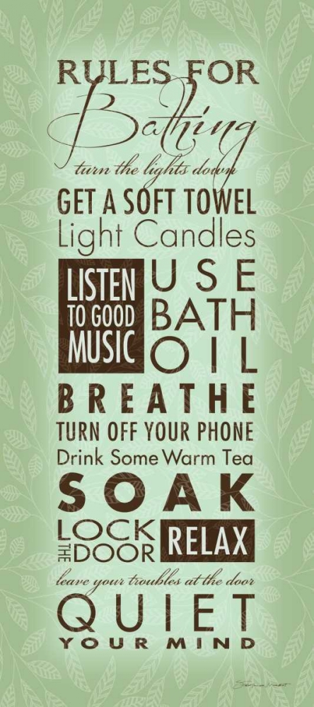 Rules For Bathing II art print by Stephanie Marrott for $57.95 CAD