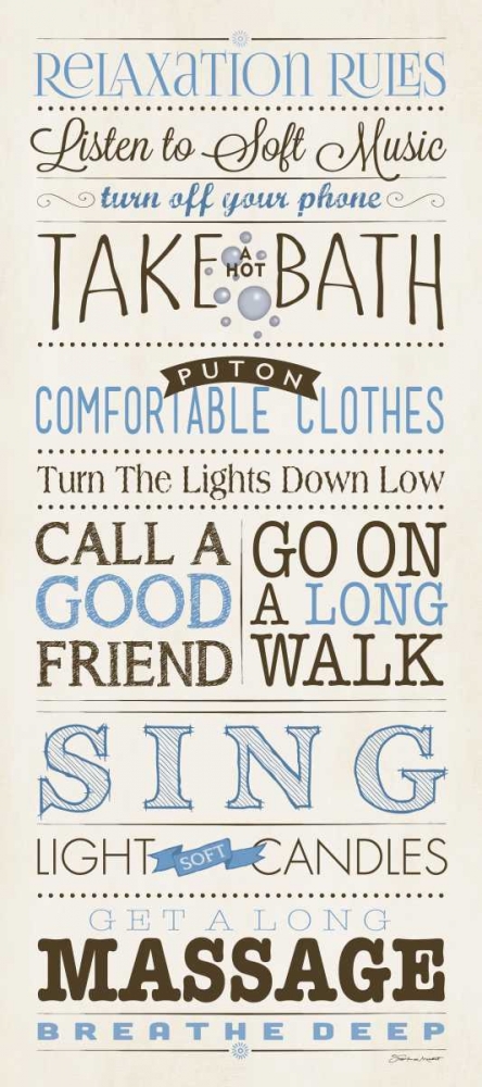 Relax Rules I art print by Stephanie Marrott for $57.95 CAD