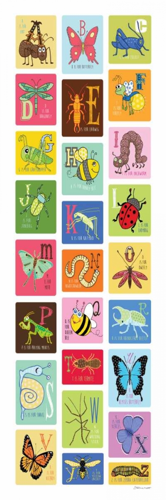 Bug Alphabet II art print by Stephanie Marrott for $57.95 CAD