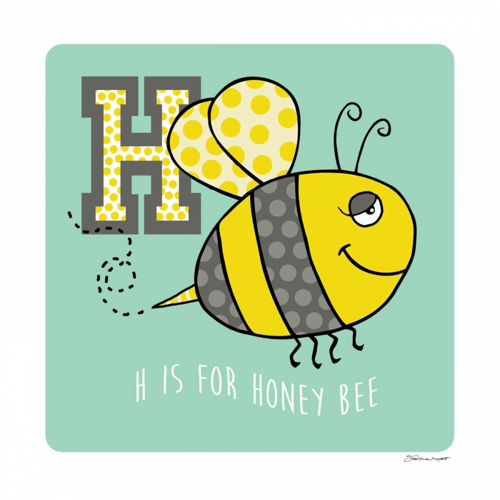 H is For Honey Bee art print by Stephanie Marrott for $57.95 CAD