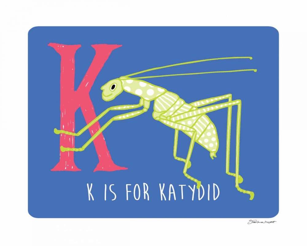 K is For Katydid art print by Stephanie Marrott for $57.95 CAD