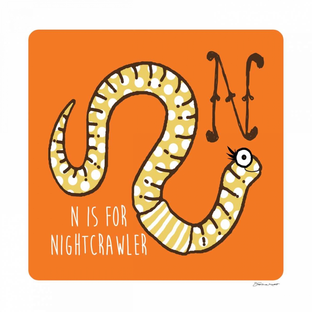 N is For Nightcrawler art print by Stephanie Marrott for $57.95 CAD