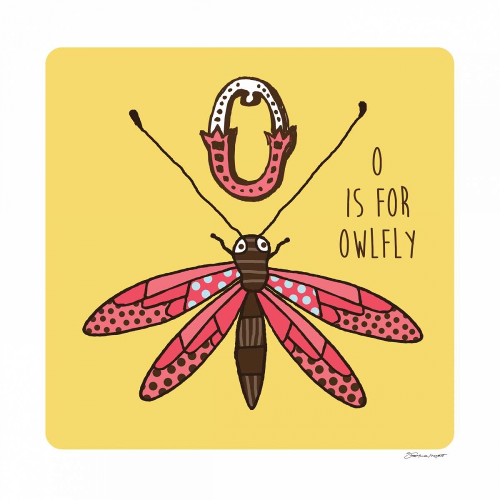 O is For Owl Fly art print by Stephanie Marrott for $57.95 CAD