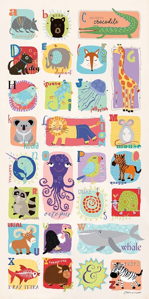 Animal Alphabet art print by Stephanie Marrott for $57.95 CAD