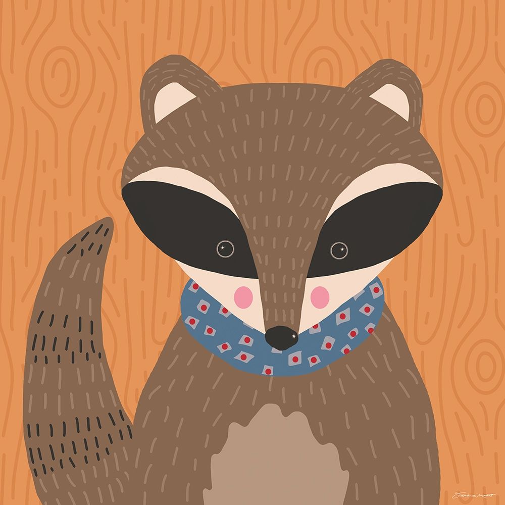 Woodland Racoon art print by Stephanie Marrott for $57.95 CAD