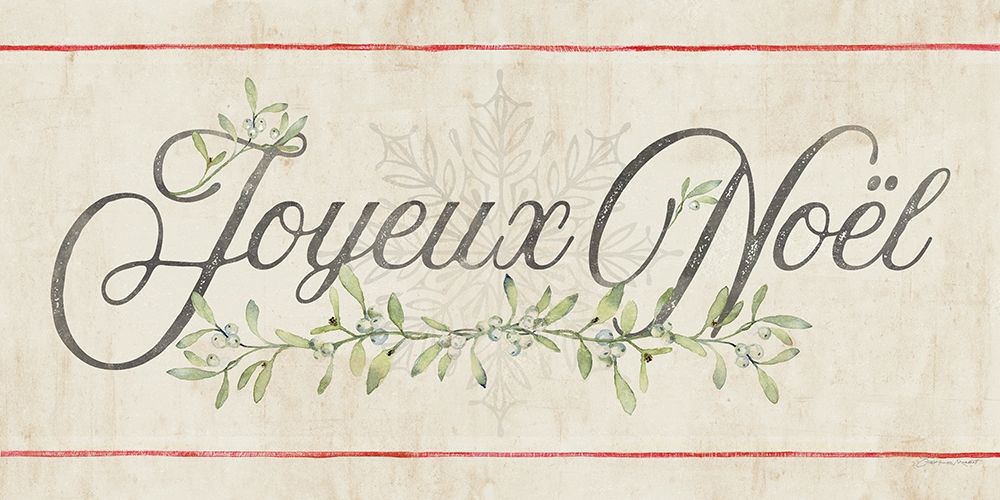 Flour Sack - Joyeux Noel art print by Stephanie Marrott for $57.95 CAD