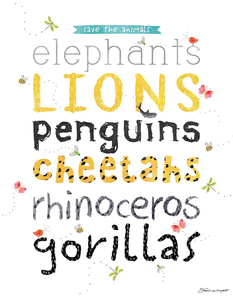 Save The Animals art print by Stephanie Marrott for $57.95 CAD