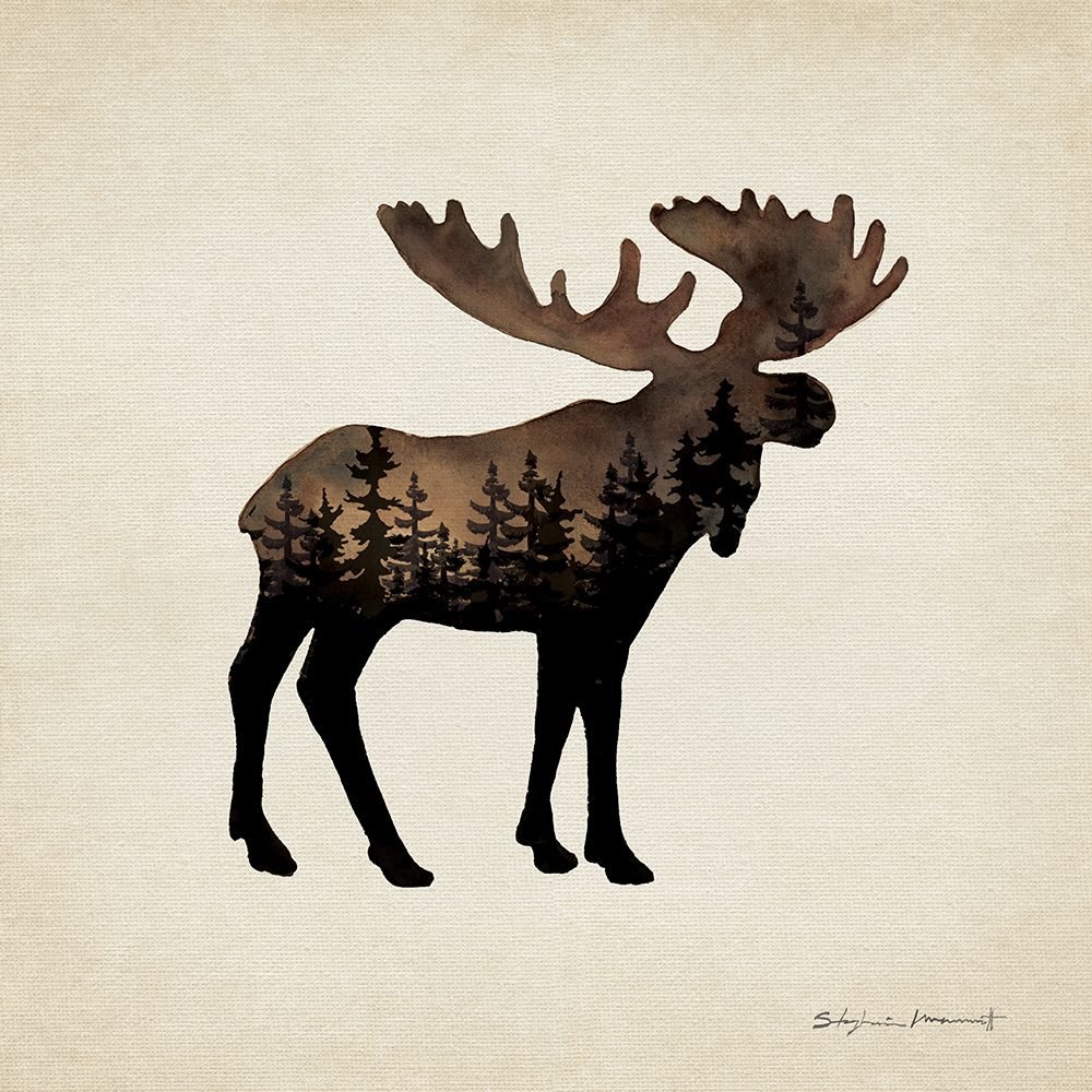 Forest Moose art print by Stephanie Marrott for $57.95 CAD