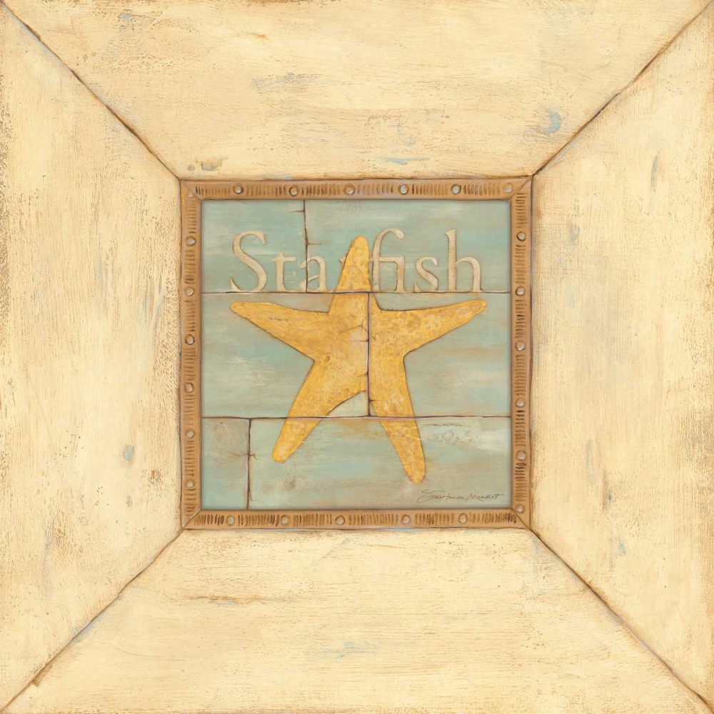 Starfish on Blue art print by Stephanie Marrott for $57.95 CAD