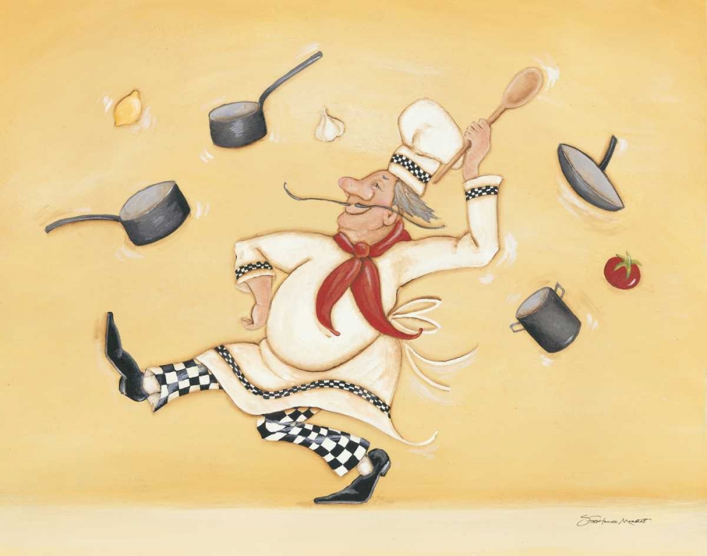 Dancing Chef art print by Stephanie Marrott for $57.95 CAD