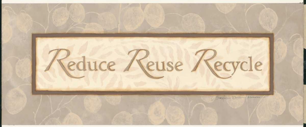 Reduce Reuse Recycle art print by Stephanie Marrott for $57.95 CAD