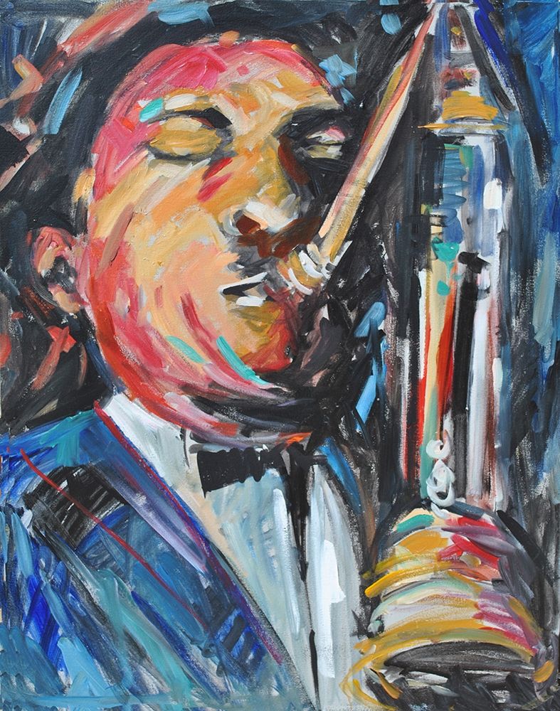 Sax Man art print by Allayn Stevens for $57.95 CAD