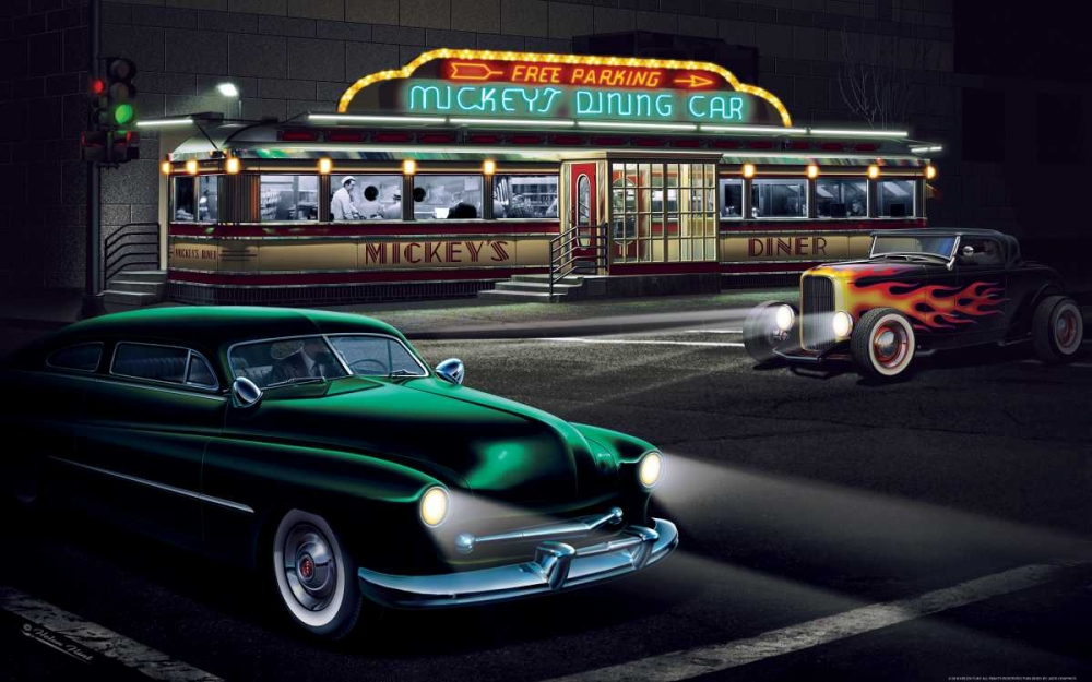 Mickeys Diner art print by Helen Flint for $57.95 CAD