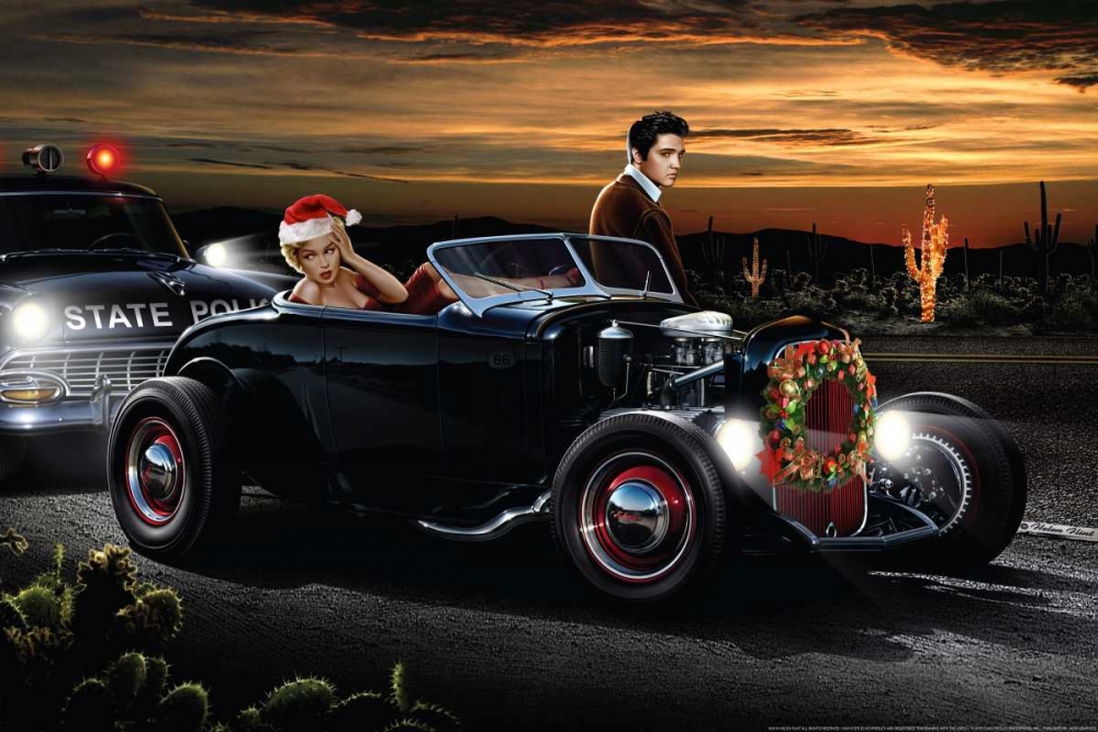 Joy Ride Christmas art print by Helen Flint for $57.95 CAD