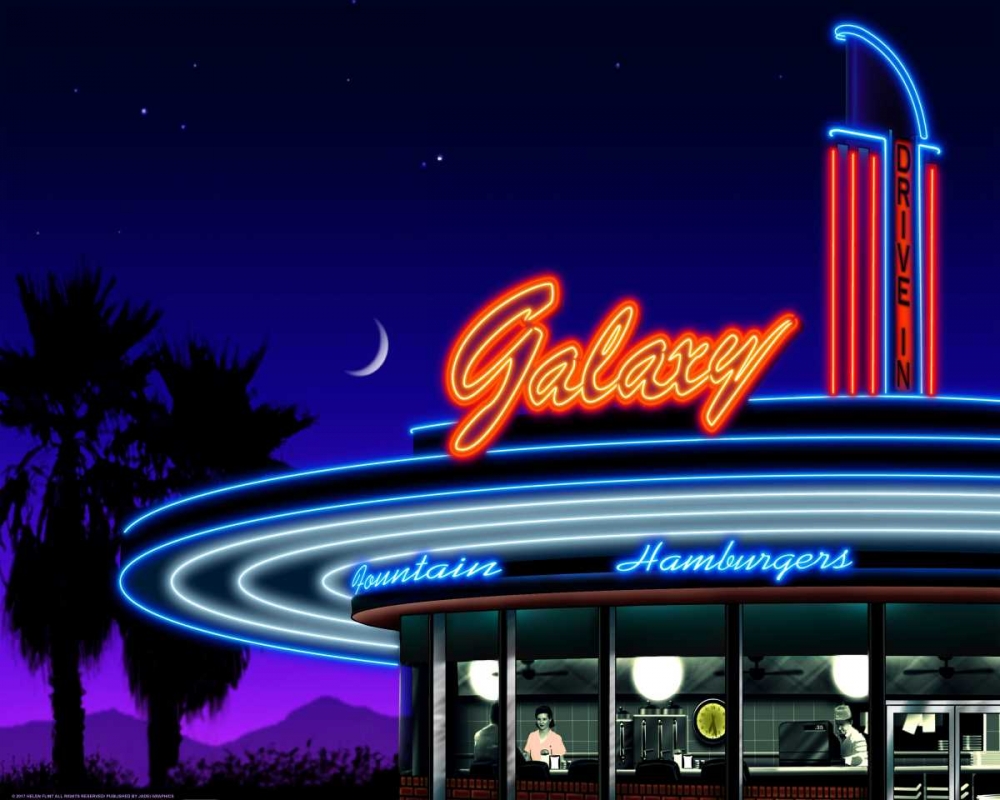 Galaxy Diner art print by Helen Flint for $57.95 CAD