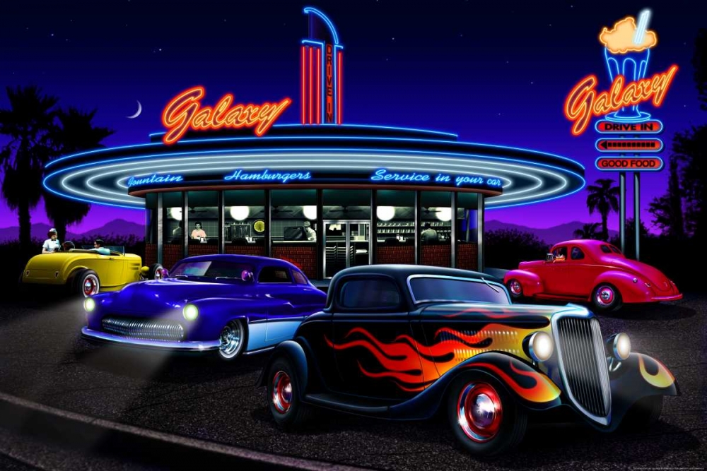 Galaxy Diner art print by Helen Flint for $57.95 CAD