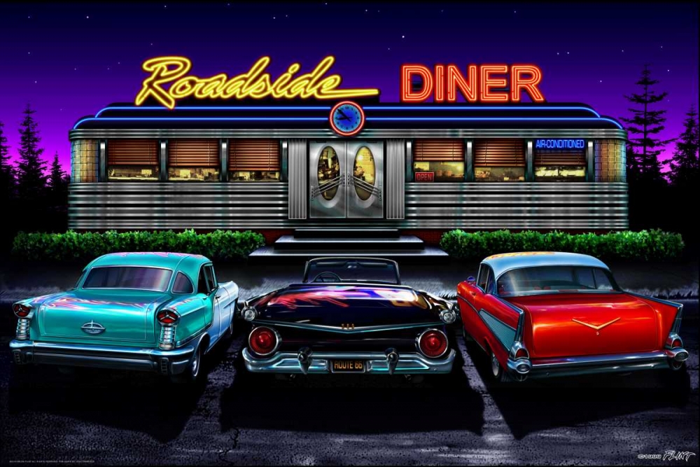 Roadside Diner art print by Helen Flint for $57.95 CAD