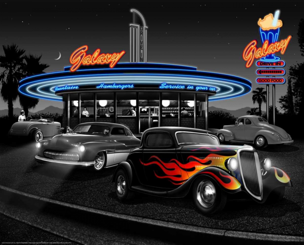 Galaxy Diner art print by Helen Flint for $57.95 CAD