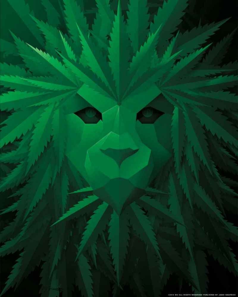 Green Lion art print by JJ Brando for $57.95 CAD