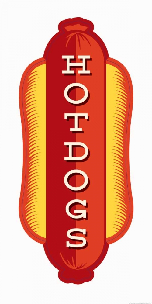 Hotdogs In White art print by JJ Brando for $57.95 CAD