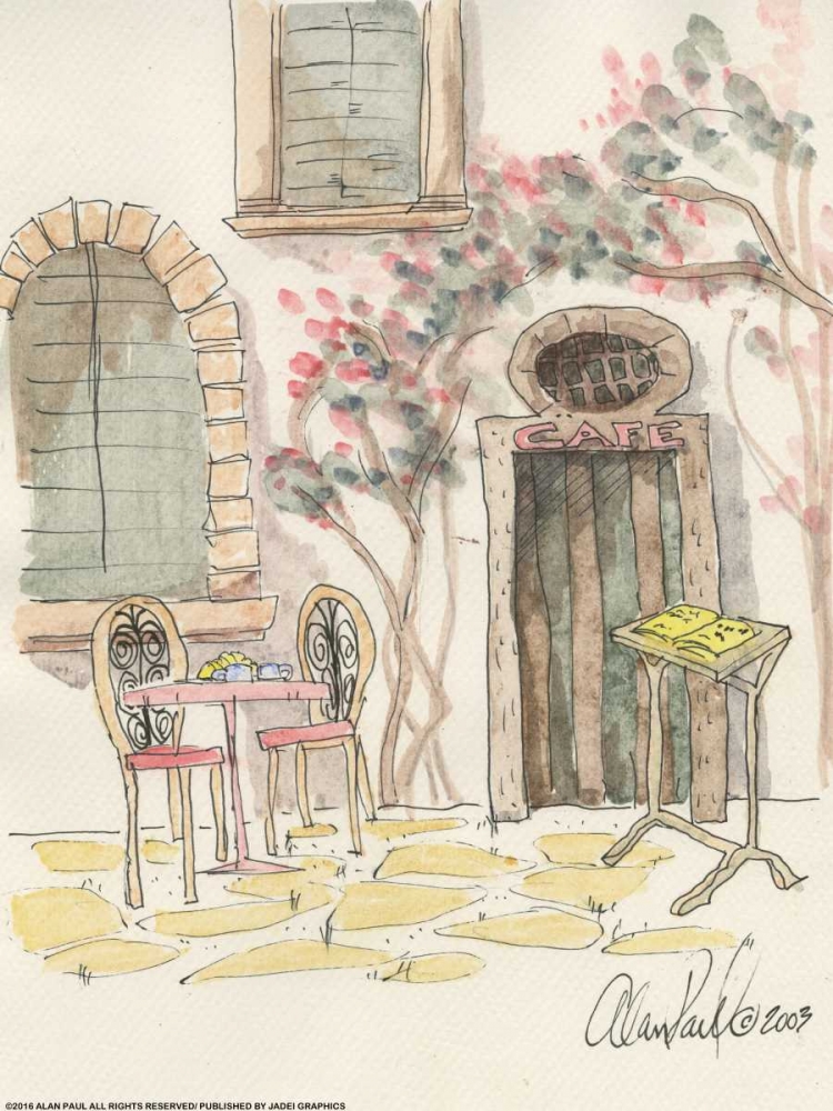 Cafe For Two art print by Alan Paul for $57.95 CAD