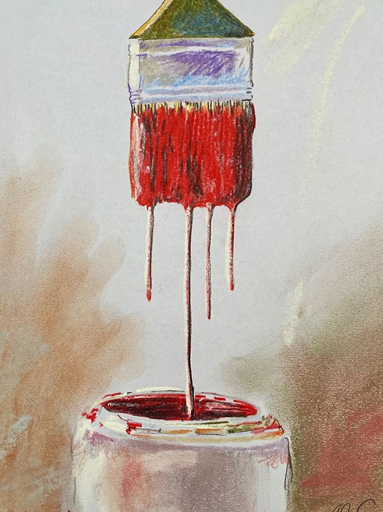 Red Drips art print by Alan Segal for $57.95 CAD