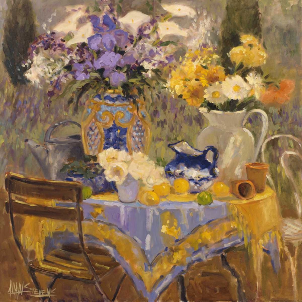 Garden Table art print by Allayn Stevens for $57.95 CAD
