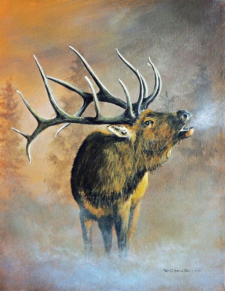 Elk Call art print by Richard Summers for $57.95 CAD