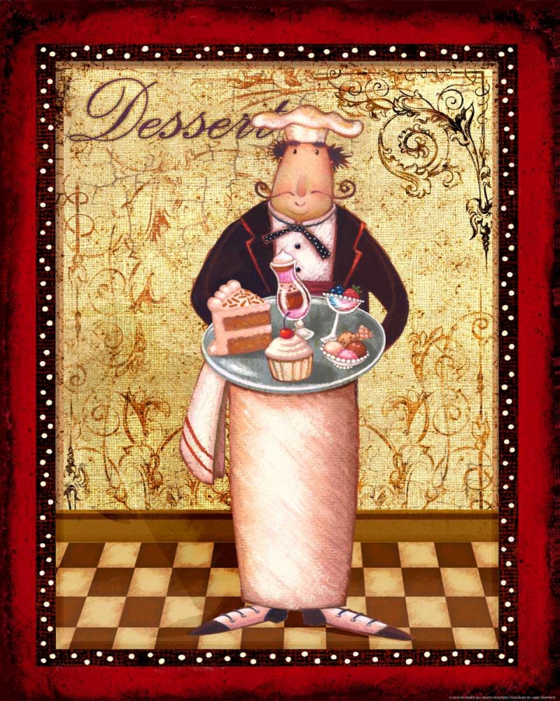 Chef 2 Dessert art print by Viv Eisner for $57.95 CAD