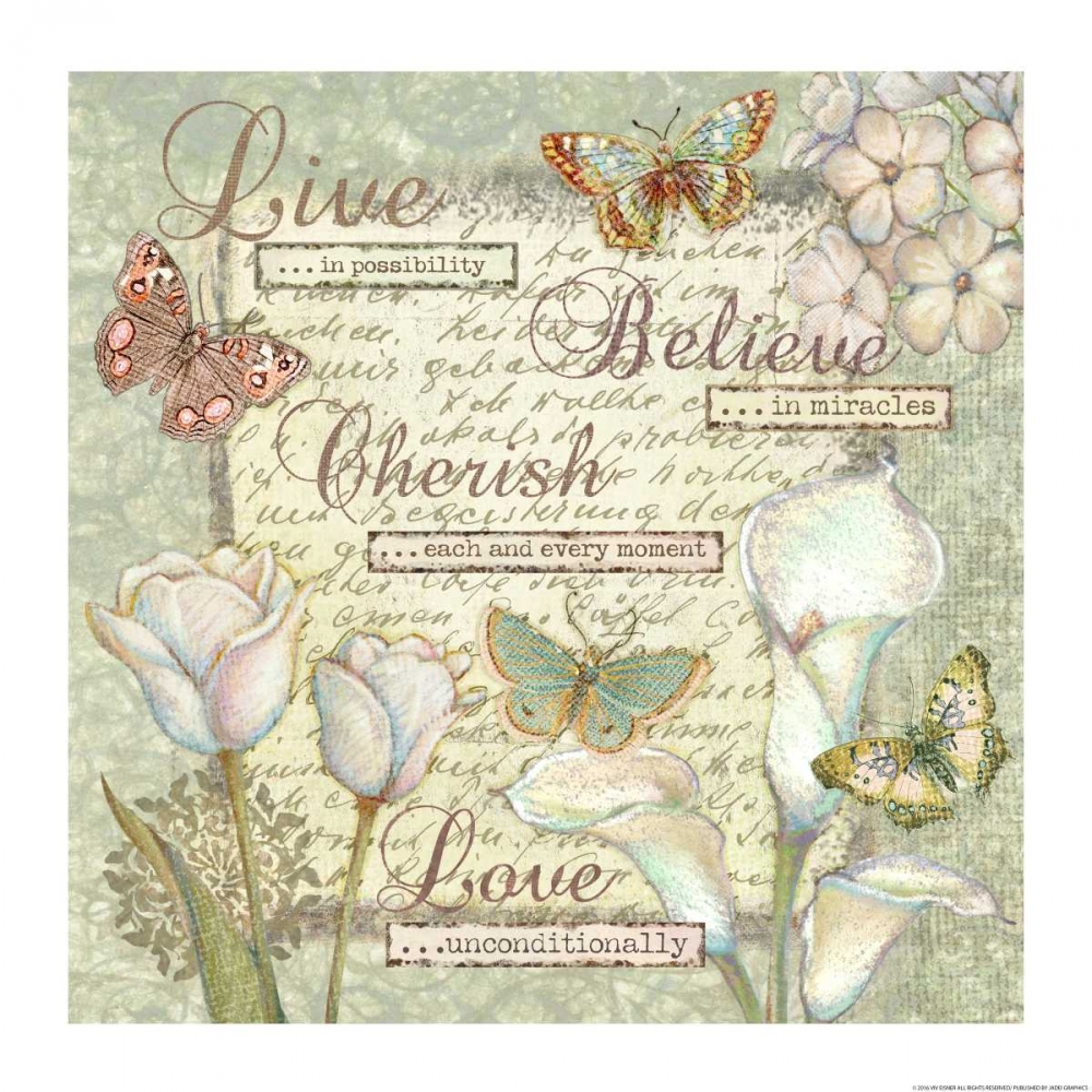 Word 5 Sentiments art print by Viv Eisner for $57.95 CAD