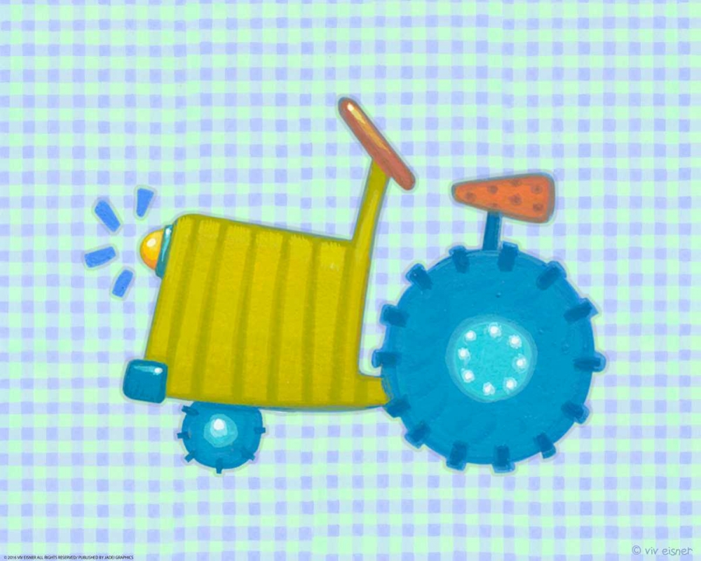 Blue Tractor art print by Viv Eisner for $57.95 CAD