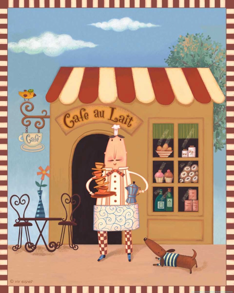 Chef 6 Cafe Au Lait art print by Viv Eisner for $57.95 CAD
