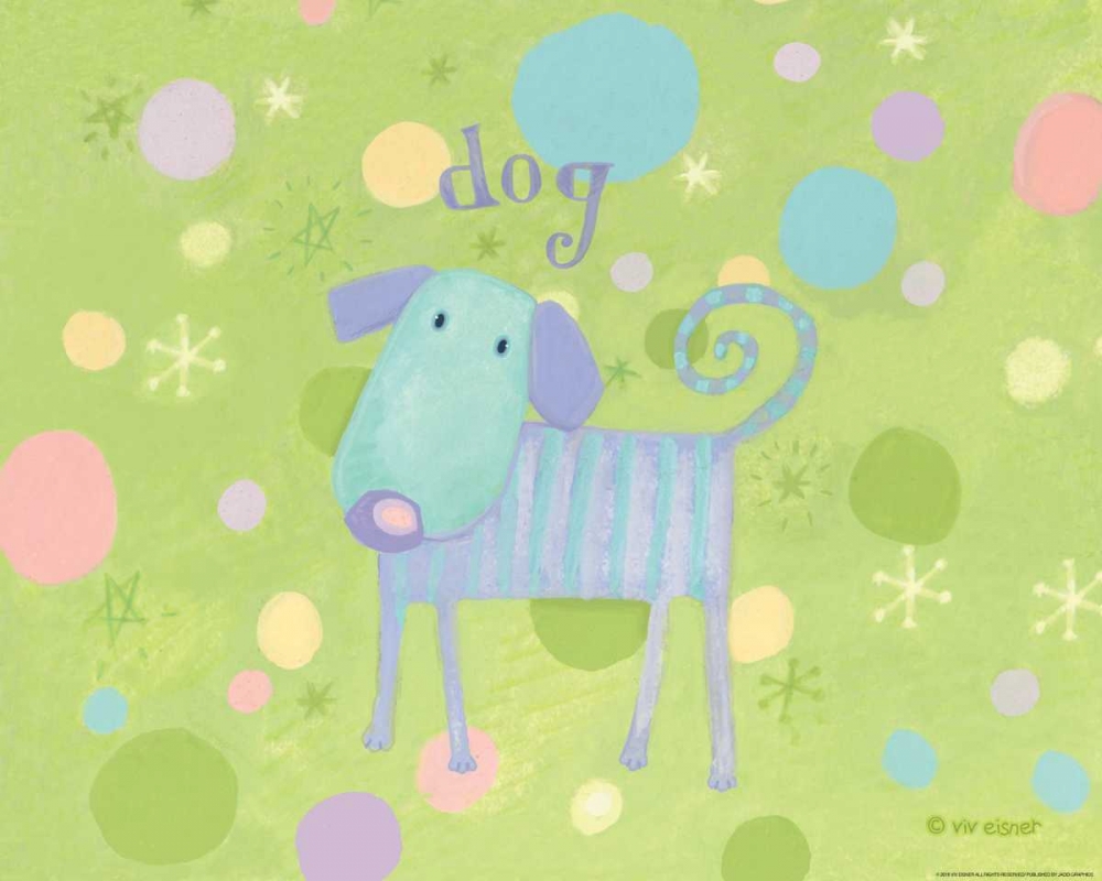 Blue Dog art print by Viv Eisner for $57.95 CAD
