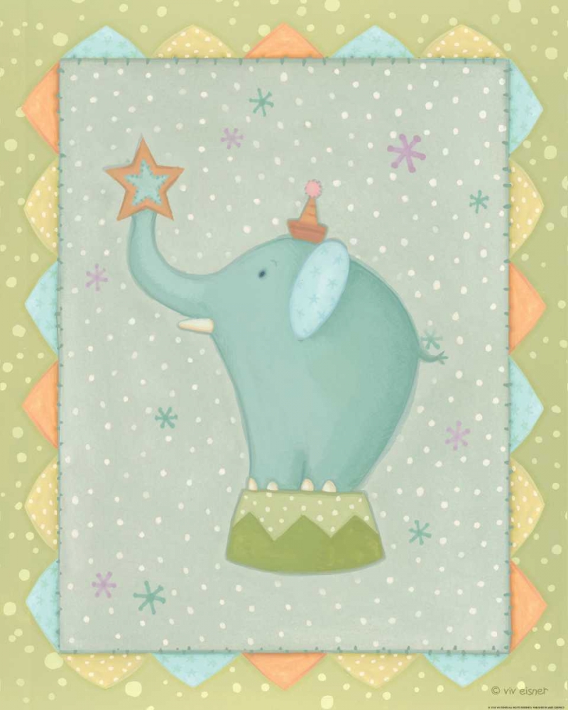 Circus 2 Elephant art print by Viv Eisner for $57.95 CAD