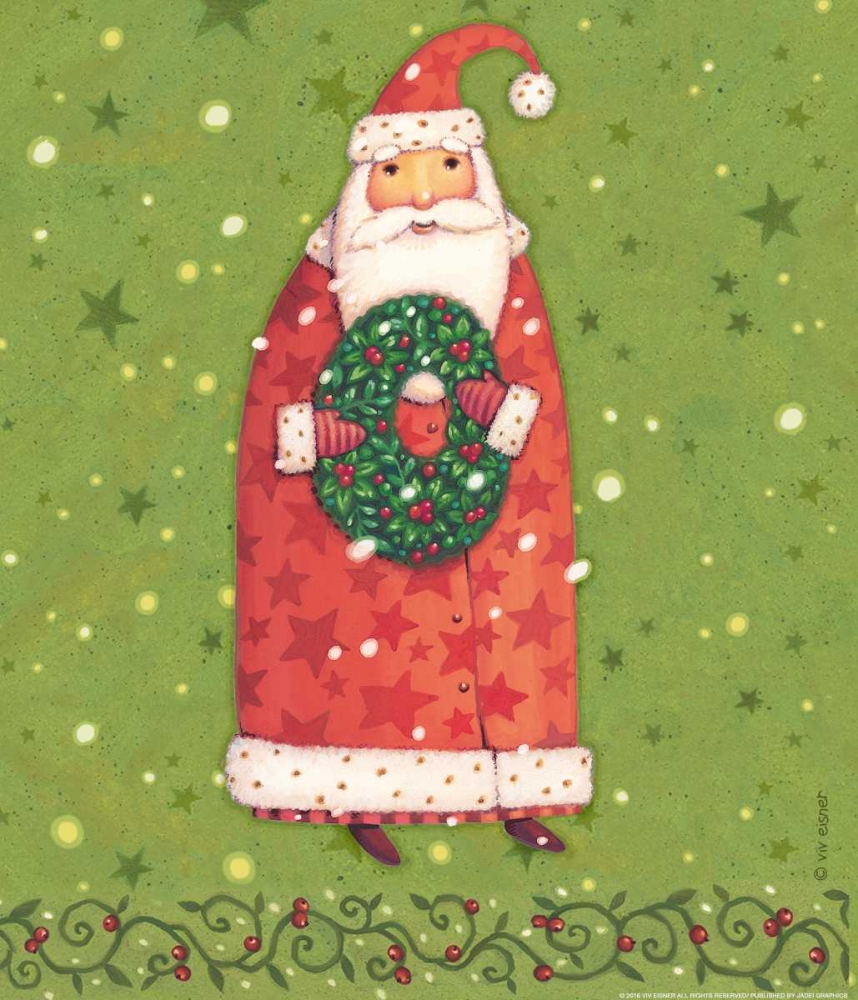 Green Santa art print by Viv Eisner for $57.95 CAD