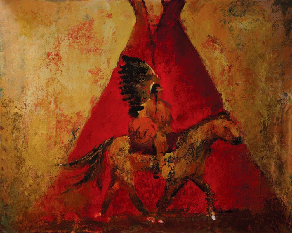 Native American Scene I art print by HAZ for $57.95 CAD