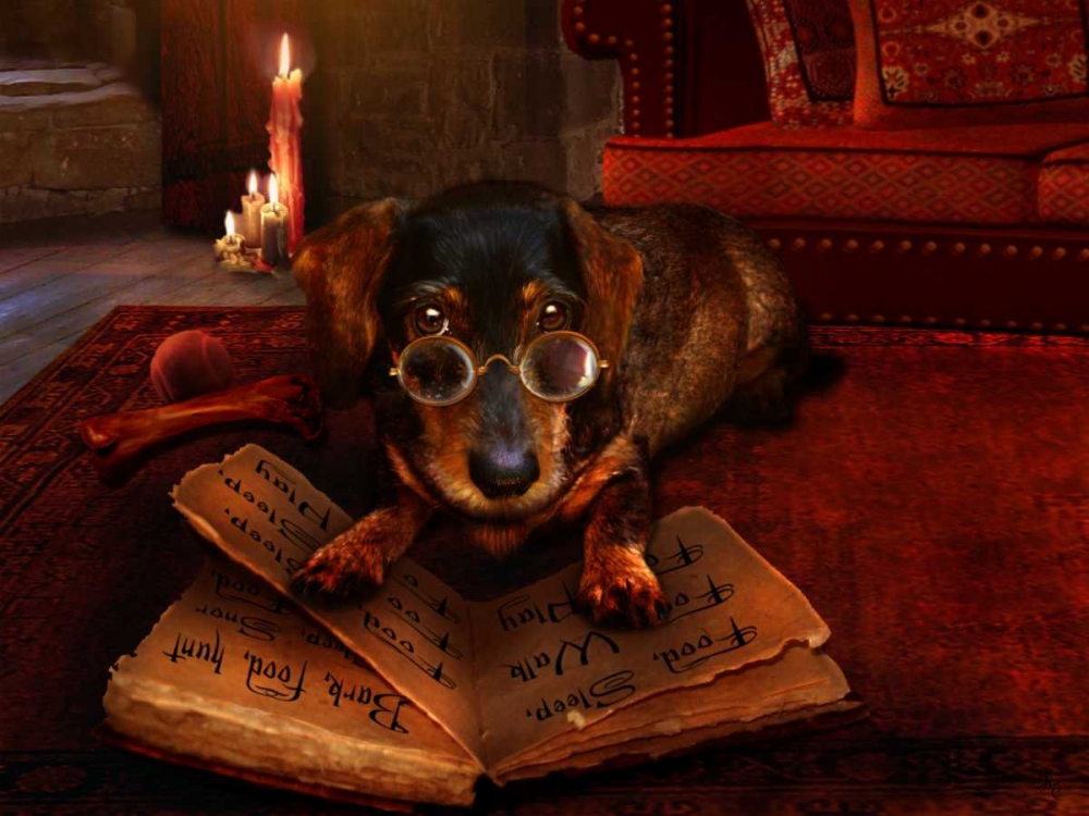 The book of Dogtalk art print by Babette for $57.95 CAD
