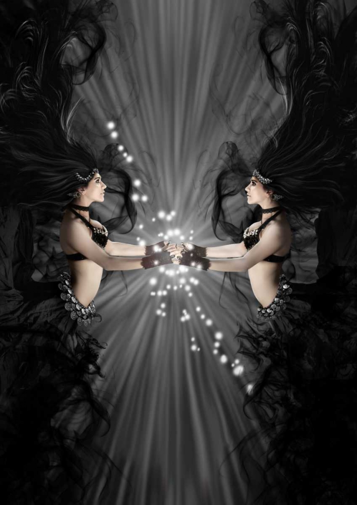 The bellydancers black art print by Babette for $57.95 CAD