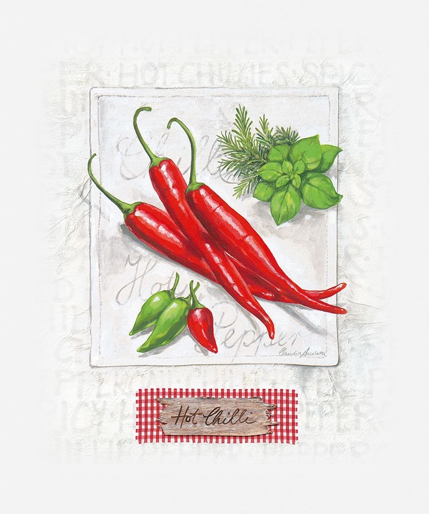 Hot Chilli Pepper art print by Claudia Ancilotti for $57.95 CAD