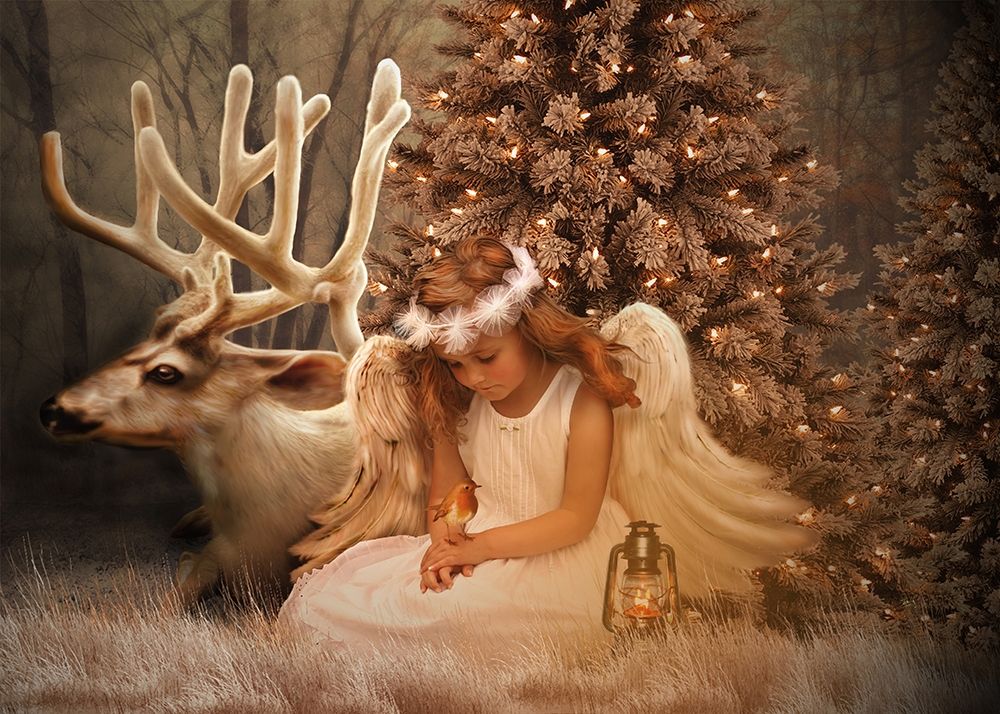 Christmas Angel art print by Babette for $57.95 CAD