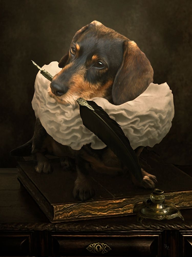 Neuf met kraag en bureau art print by Babette for $57.95 CAD