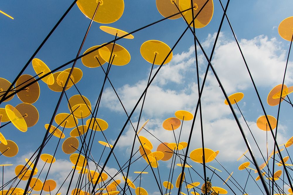 Yellow Disks I art print by Dick Carlier for $57.95 CAD