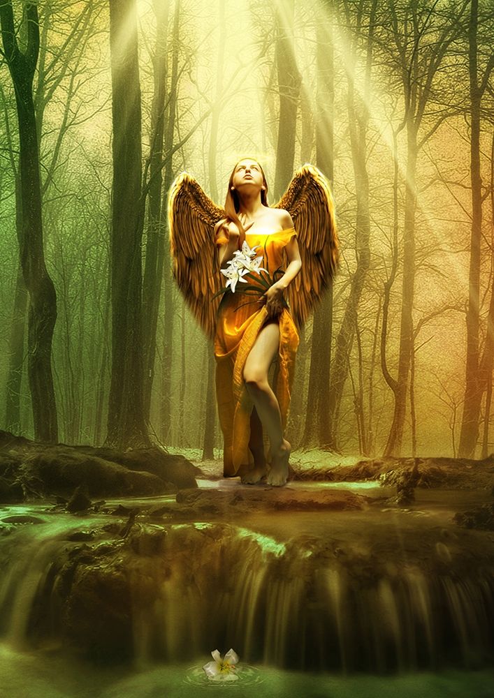 Angel Gabriel art print by Babette for $57.95 CAD