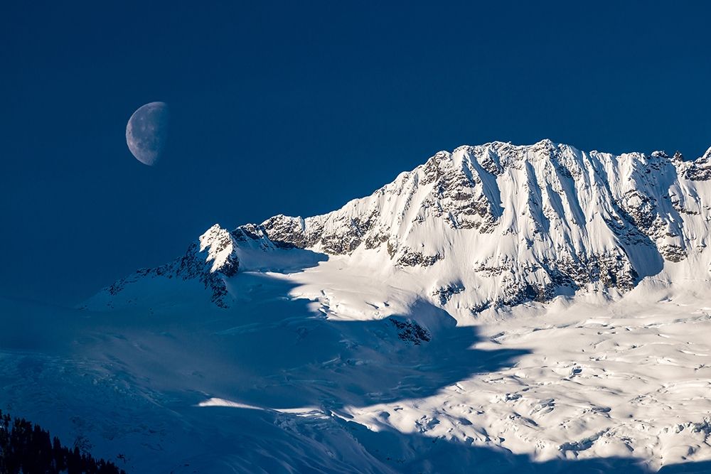 Moon And Mountains art print by Vladimir Kostka for $57.95 CAD