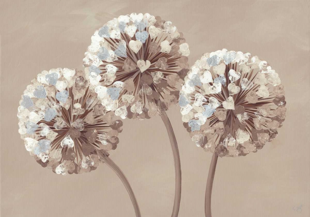 Chocolate Allium Hearts art print by Kaye Lake for $57.95 CAD