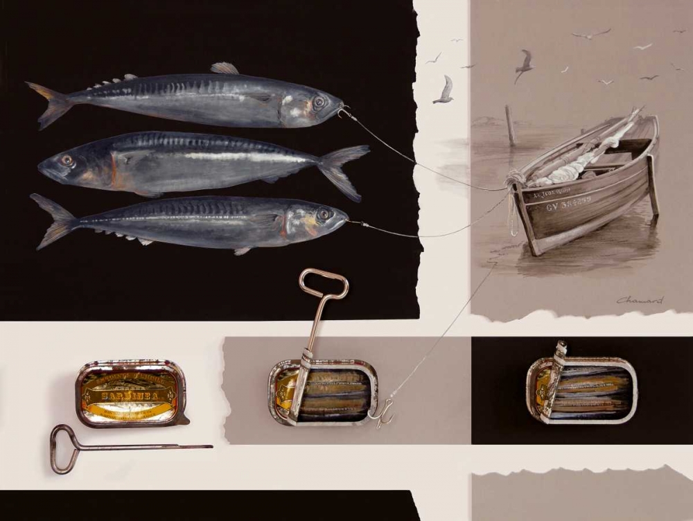 Mise En Boite Dune Sardine art print by Jean-Marc Chamard for $57.95 CAD