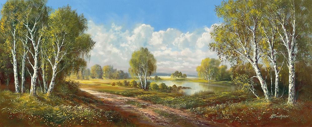 BIRCH LANE AT HORNI RYBNIKY art print by H. Buchner for $57.95 CAD
