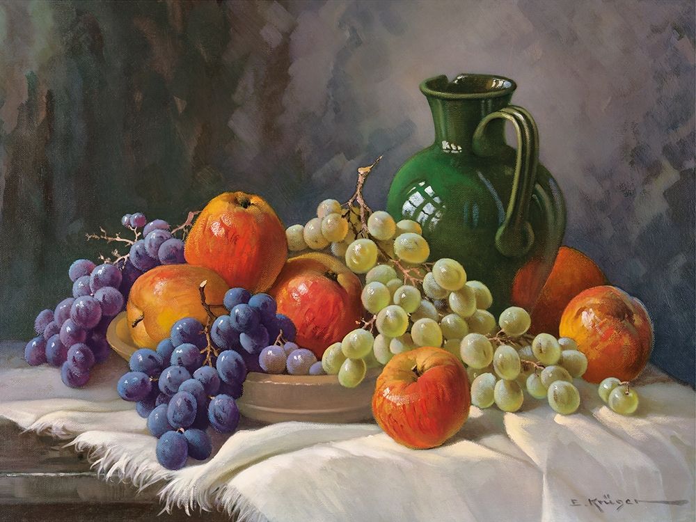 APPLES AND GRAPES art print by E. Krueger for $57.95 CAD