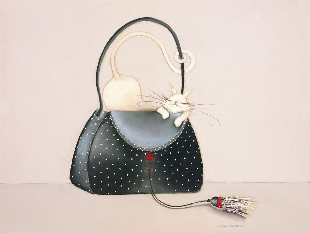THE CAT OUT OF THE BAG I art print by Marilyn Robertson for $57.95 CAD